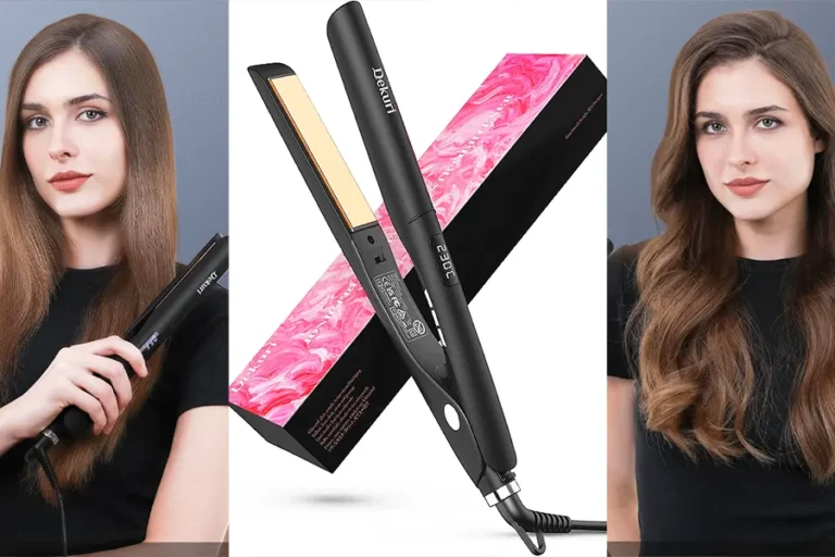 Una gran plancha y rizadora para el pelo con placas de titanio