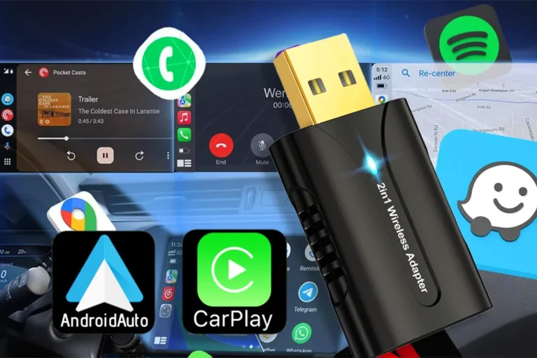 Di adiós a los cables con el adaptador para Android Auto y CarPlay inalámbrico DYUZO 