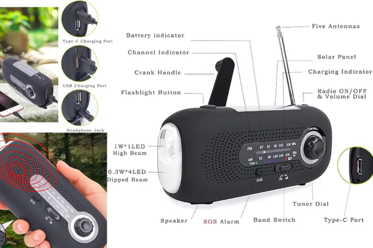 Radio de emergencia con dinamo: tu compañera en crisis y aventuras