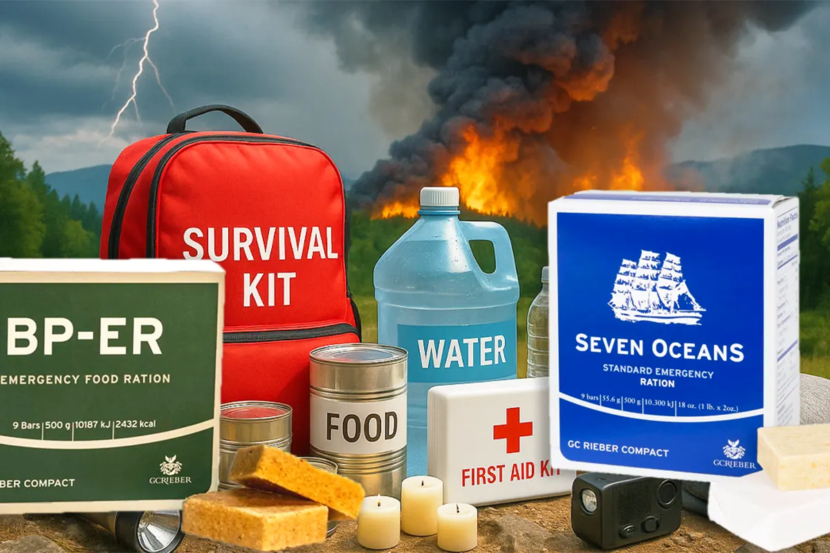 comida de supervivencia para el kit de emergencia